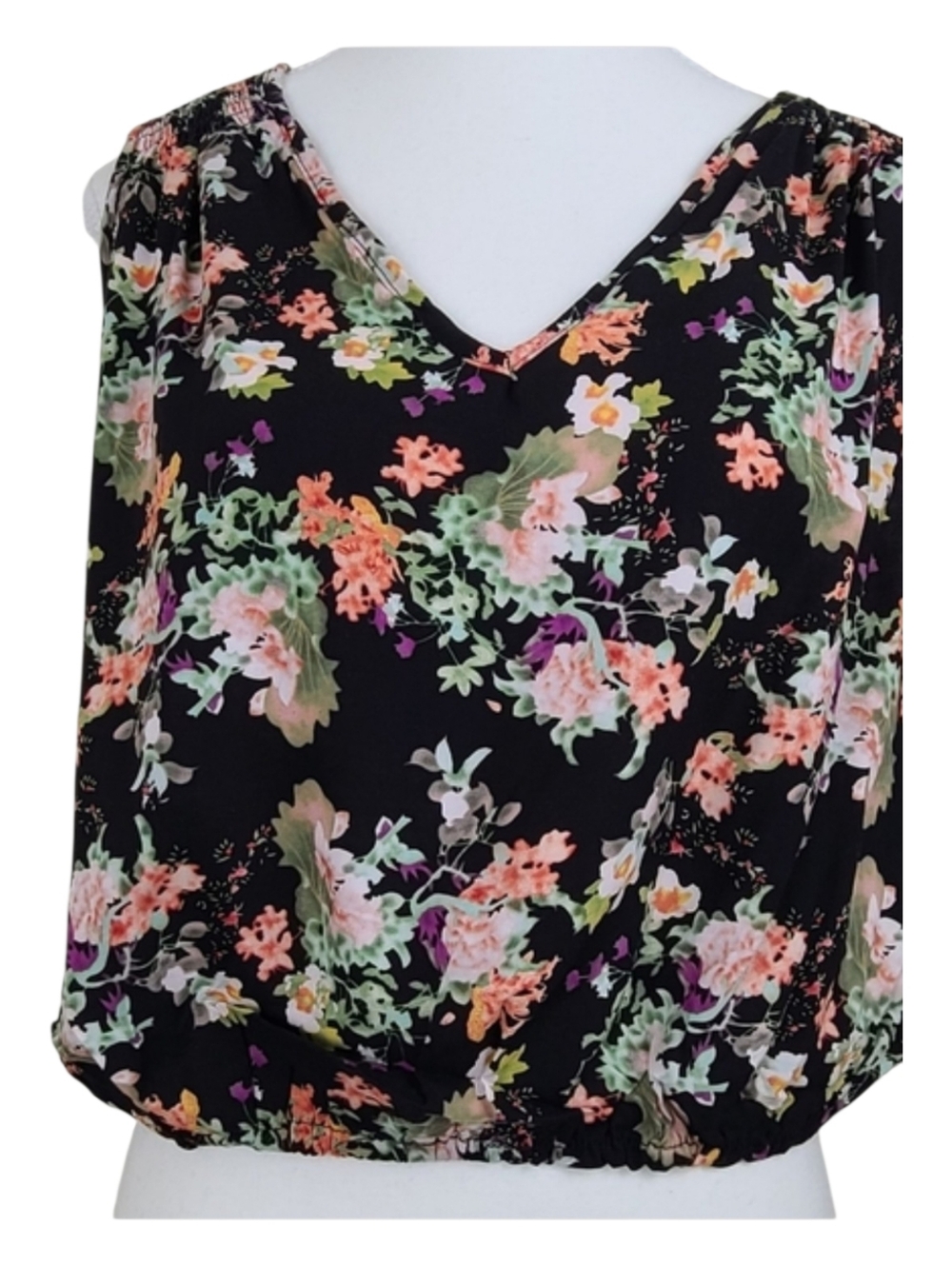 RACHEL Rachel Roy NWT Floral Sleeveless Blouse Large Flowy Top Feminine Workwear